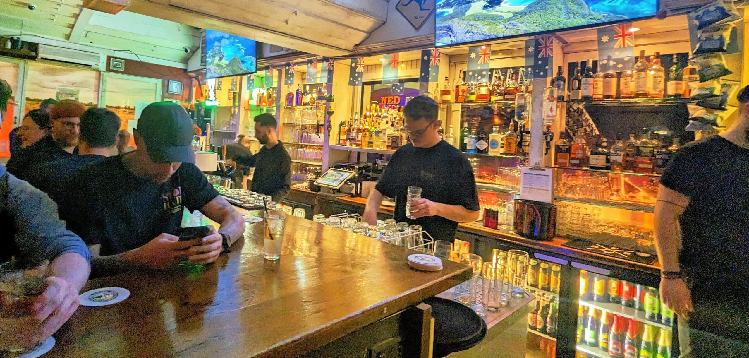 The interior of Ned Kelly's Australian Bar
